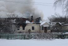 В Сараевском округе горел жилой дом