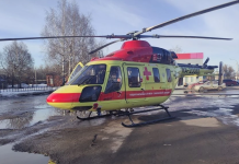 Вертолет санавиации забрал из Сараевской больницы пострадавшего в ДТП в Ухоловском округе