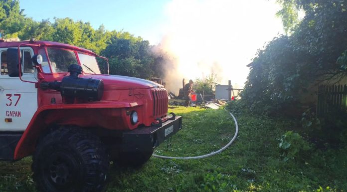 В Сараевской деревне Протасьевка сгорела баня